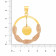Malabar 18 KT Two Tone Gold Studded Casual Pendant Set PSMHAAAAADHTJZ