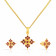 Precia Gemstone Studded Casual Gold Pendant Set PSSNGGM011