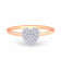 Malabar 18 KT Rose Gold Studded Casual Ring R7132