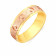 Malabar 22 KT Two Tone Gold Studded Bands Ring RCNODJ005LG