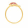 Malabar 22 KT Gold Studded Casual Ring RGDZHRN010