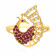 Malabar 22 KT Gold Studded Casual Ring RGDZHRN013