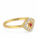 Malabar 22 KT Gold Studded Casual Ring RGDZHRN026