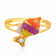 Starlet 22 KT Gold Studded Ring For Kids RGKDDZSG016