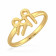 Starlet 22 KT Gold Studded Casual Ring RGKDNOSG011