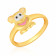 Starlet 22 KT Gold Studded Ring For Kids RGKDNOSG017