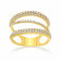 Malabar 22 KT Gold Studded Broad Ring RGSKLR11067