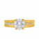 Malabar 22 KT Gold Studded Solitaire Ring RGSKLR7614