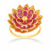 Precia Gemstone Studded Cocktail Gold Ring RGSNGGM019