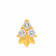 Malabar Gold Screw Nosepin SKYDZNP0105
