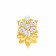 Malabar 22 KT Gold Studded Screw Nosepin SKYDZNP0120