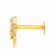 Malabar 22 KT Gold Studded Screw Nosepin SKYDZNP0120