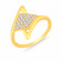 Malabar 22 KT Gold Studded Casual Ring SKYFRDZ081