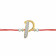 Malabar Gold Alphabet P Two-in-One Rakhi and Pendant