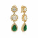 Era Uncut Diamond Studded Semi Long Gold Necklace Set NSNEERHDOSSUA021
