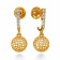 Malabar 18 KT Rose Gold Studded Drops Earring STGEDZRURGU291