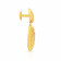 Malabar 22 KT Gold Studded Dangle Earring STGEDZRURGU621