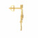 Malabar 22 KT Gold Studded Drops Earring STSKYDZE076
