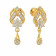 Malabar 22 KT Gold Studded Drops Earring STSKYDZE076