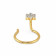 Mine Diamond Studded Wire Gold Nosepin UINSP00102W