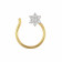 Mine Diamond Studded Wire Gold Nosepin UINSP00102W