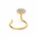 Mine Diamond Studded Wire Gold Nosepin UINSP00165DW