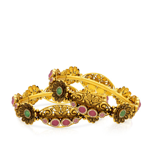Ethnix Gold Bangle Set BSBNANC42554