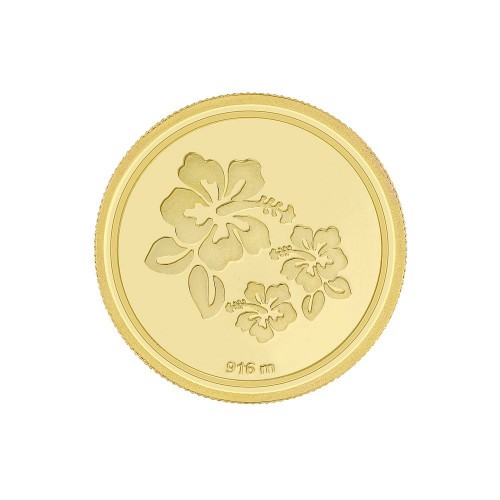 916 Purity 1 Grams Flower Gold Coin MGFL916P001G