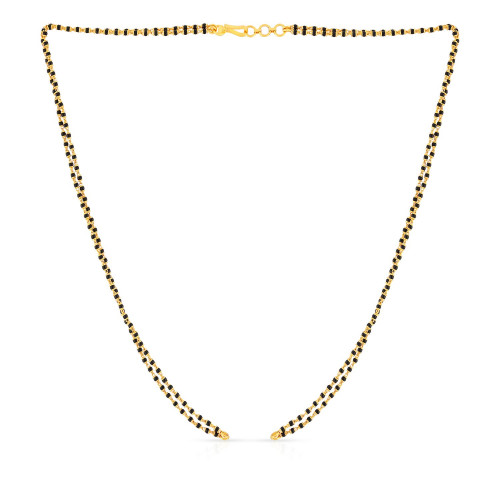 Malabar Gold Black Beads Chain MS733983