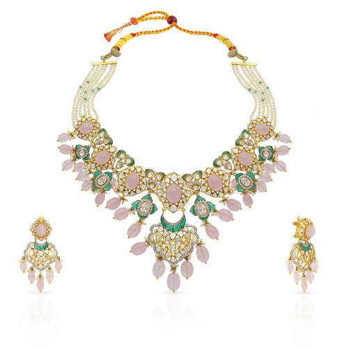 Era Uncut Diamond Necklace Set NSEVZJOQ004NK2