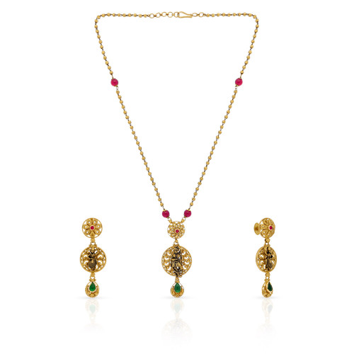 Divine Gold Necklace Set NSNKNTA10056