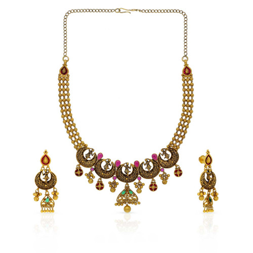 Divine Gold Necklace Set NSNKNTA10062