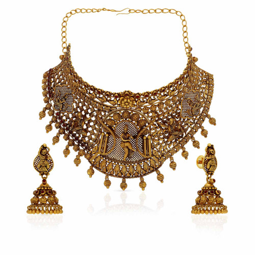 Divine Gold Necklace Set NSNKNTA10097