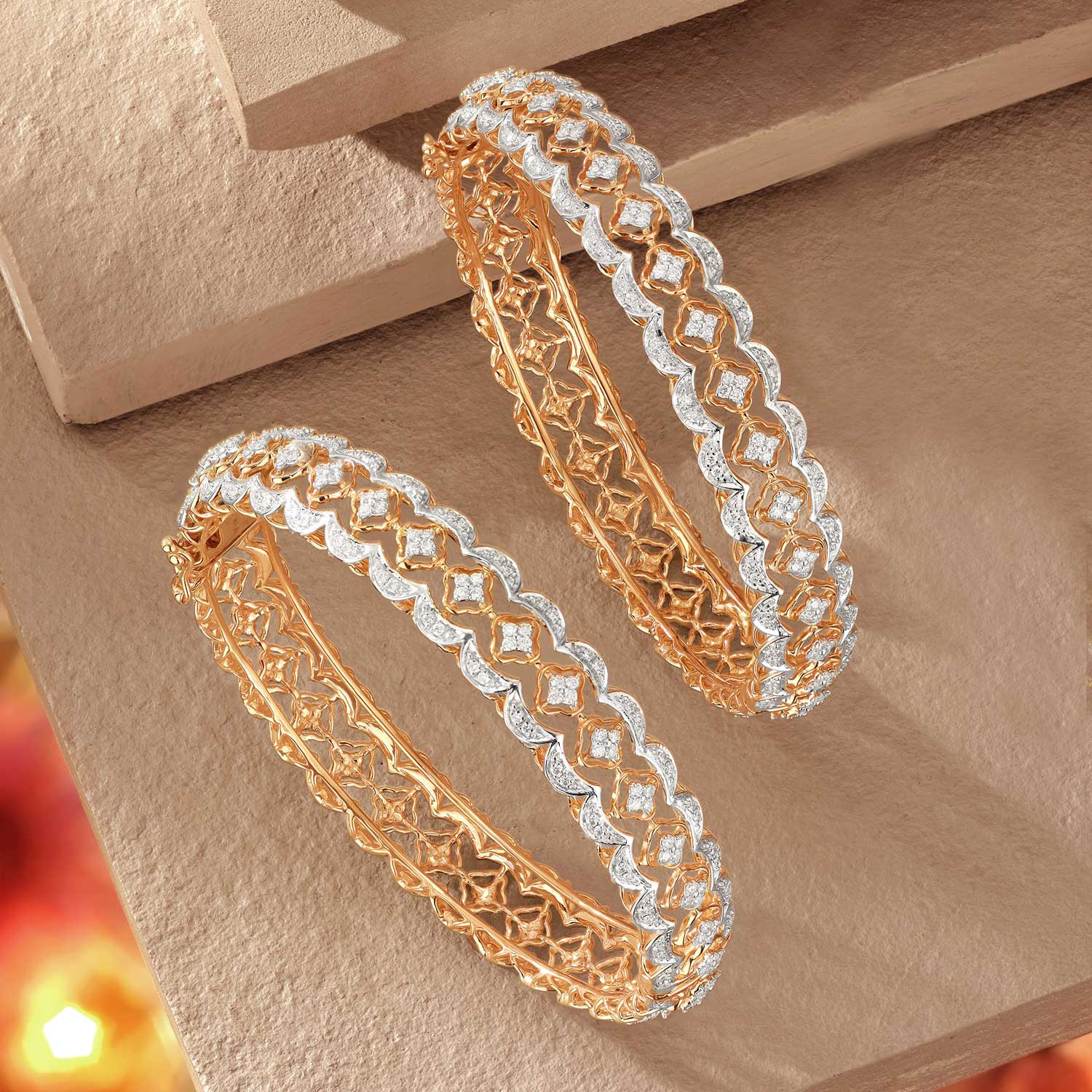 Diamond hotsell bangles set