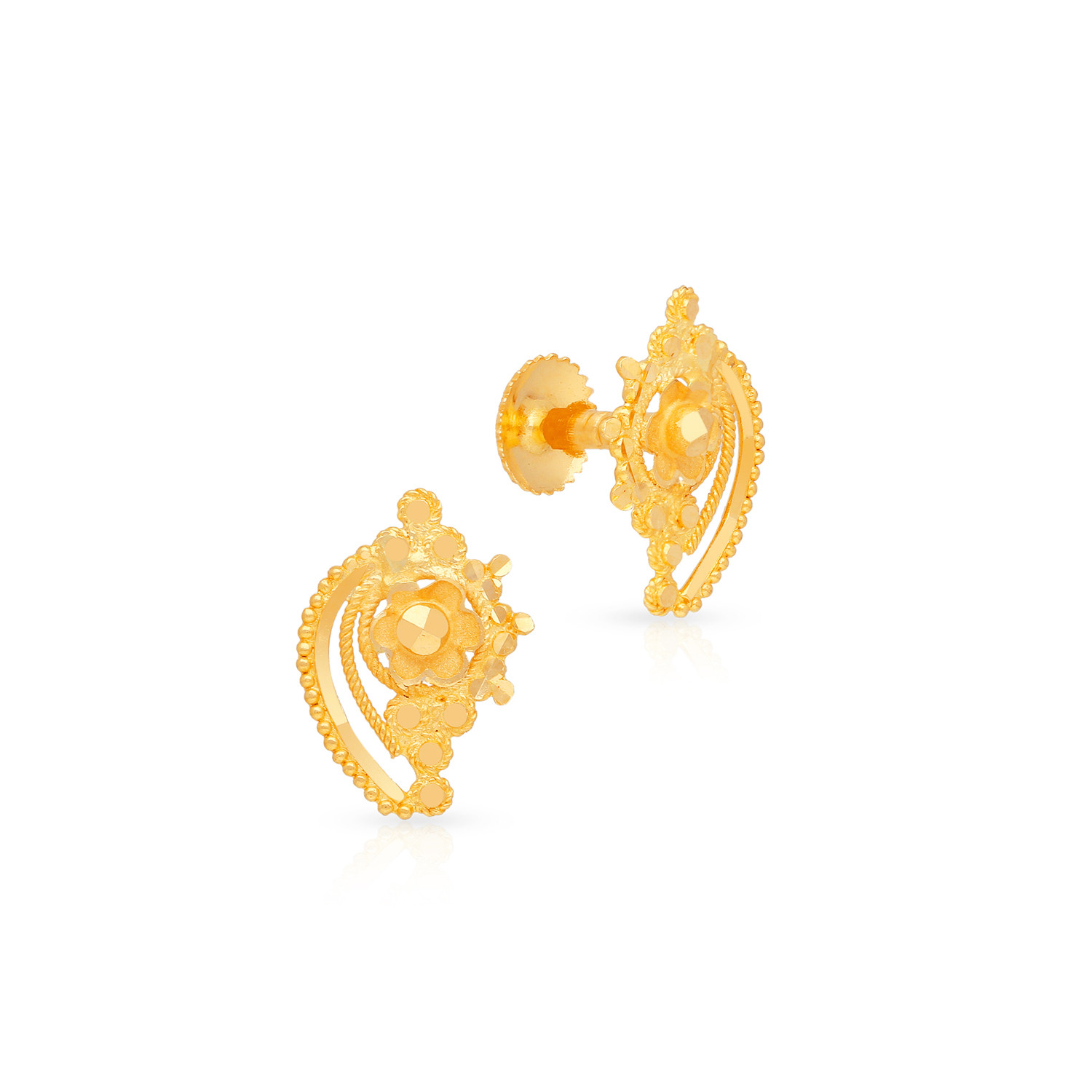 Malabar gold ear tops on sale designs