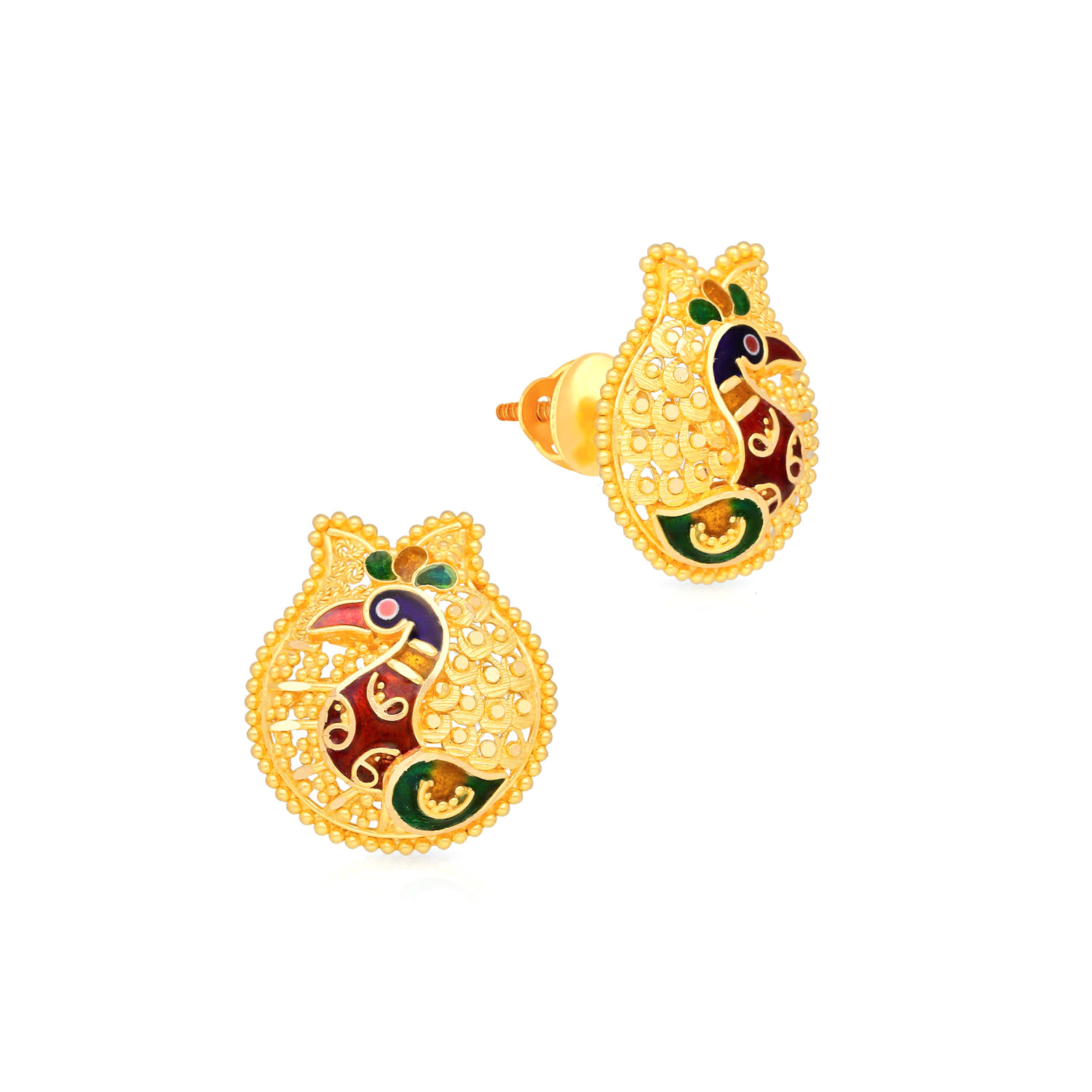 Malabar gold peacock deals earrings