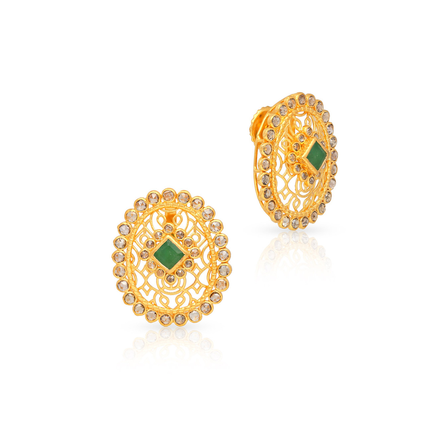 Diamond earrings malabar on sale gold