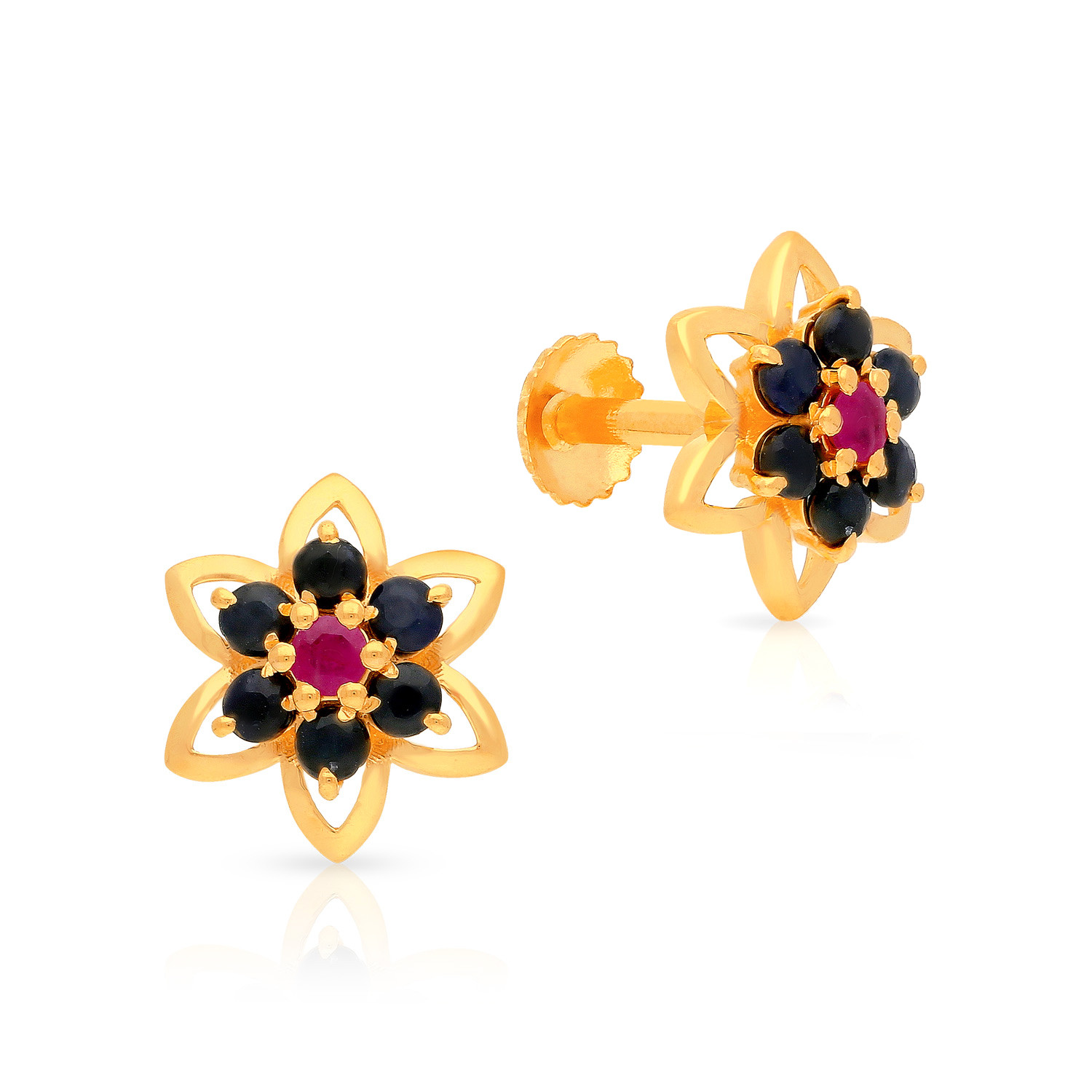Ruby earrings malabar gold online