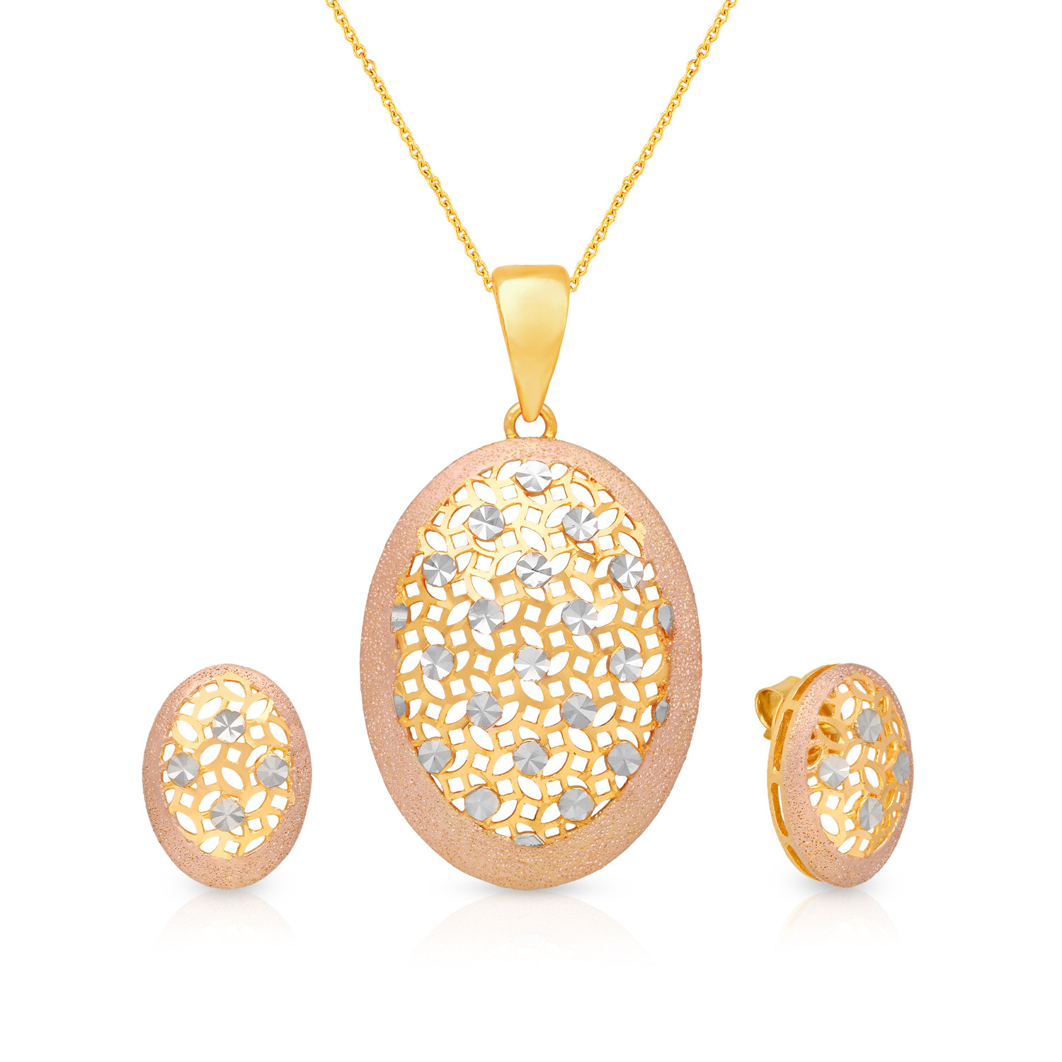 Gold pendant sale and earring set