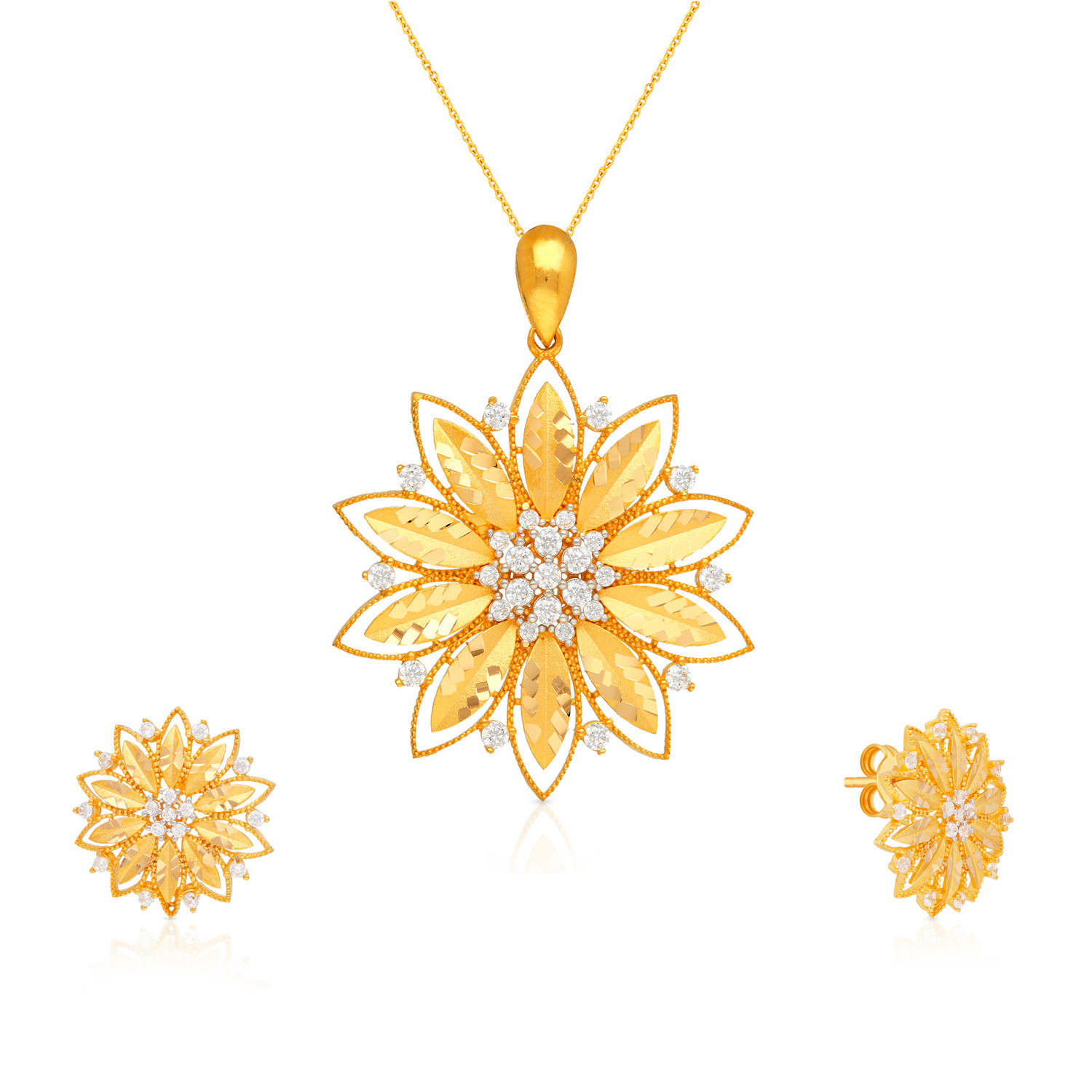Malabar gold pendant set discount