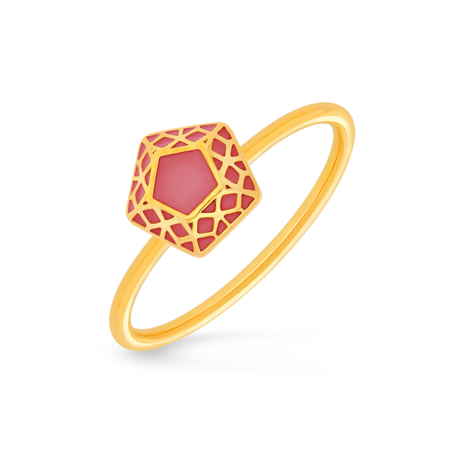 Scosha | Scosha Vintage 18K Gold Molded Ring with Diamond Ruby & Turquoise