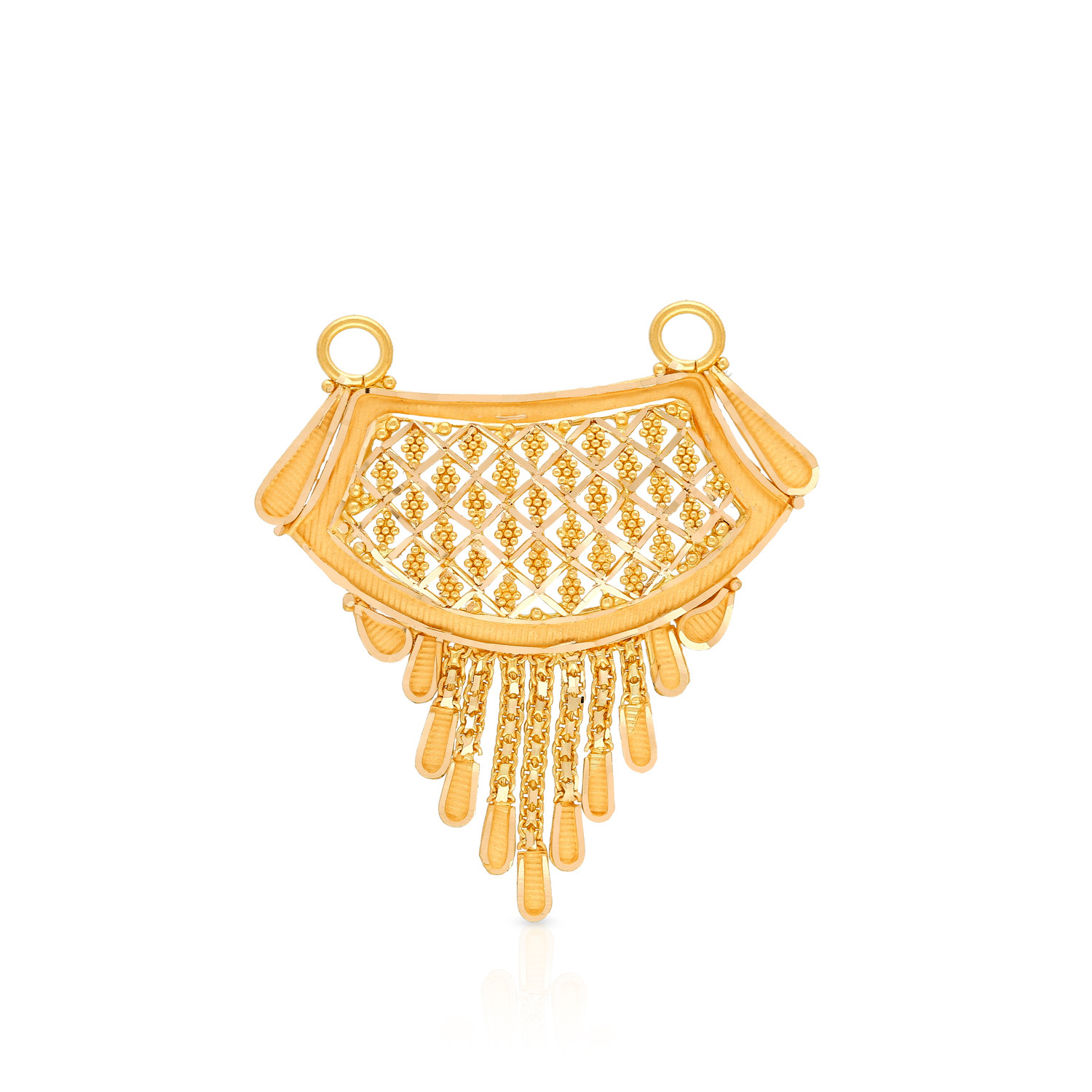 Buy Malabar Gold 22 KT Gold Semi Long Necklace for Women Online