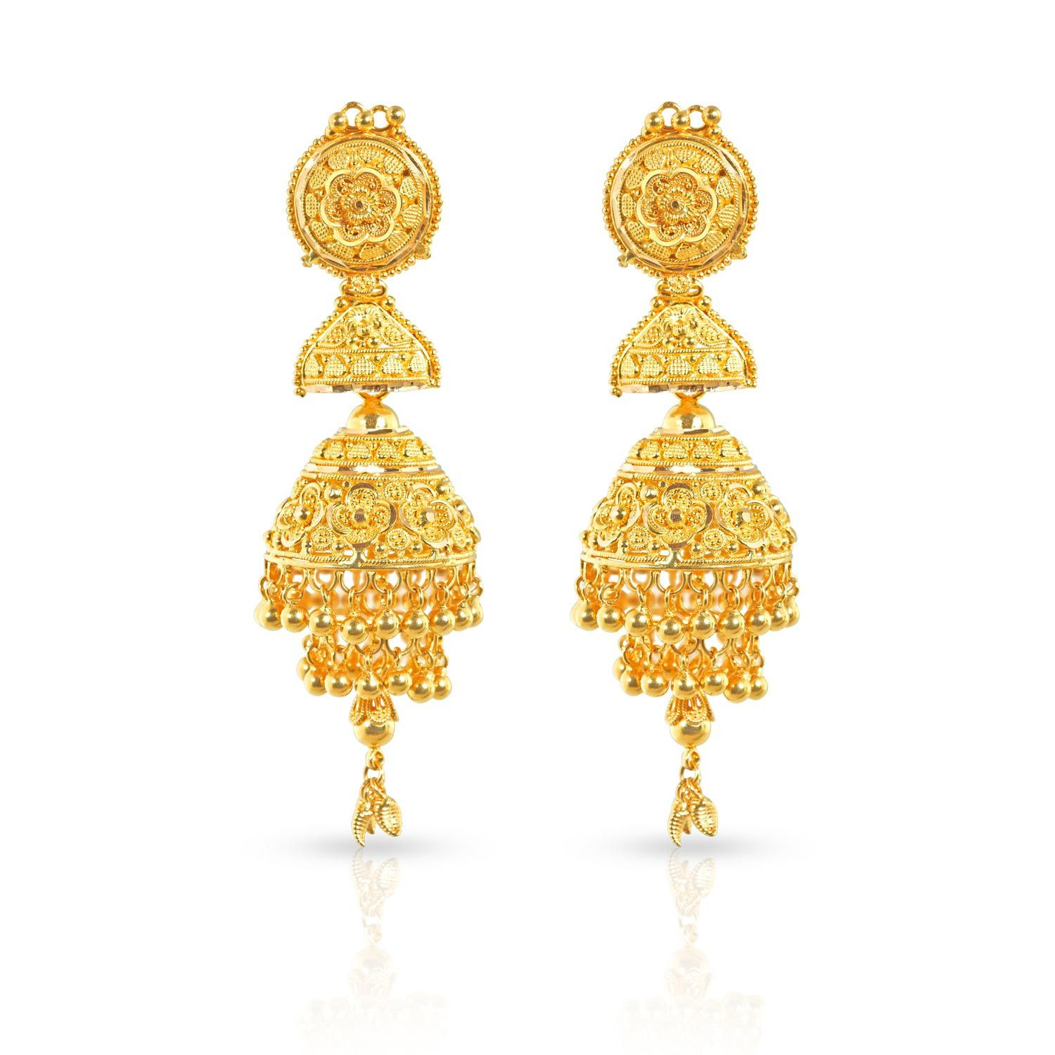 Buy 22k Yellow Gold Earrings Jhumka Jewelry Handmade Vintage Online in  India  Etsy