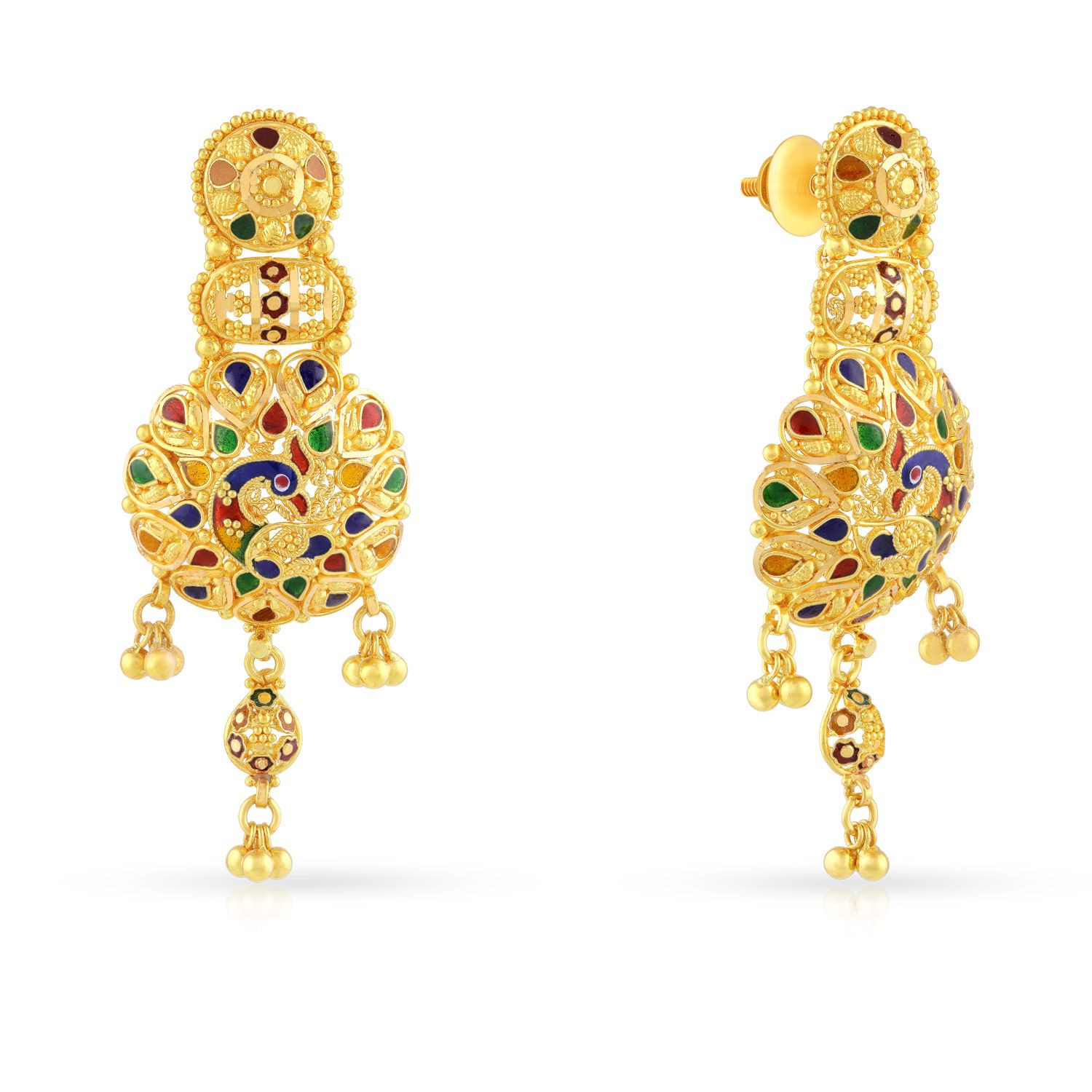 Malabar Gold Earring DG195105 Online Malabar Gold & Diamonds