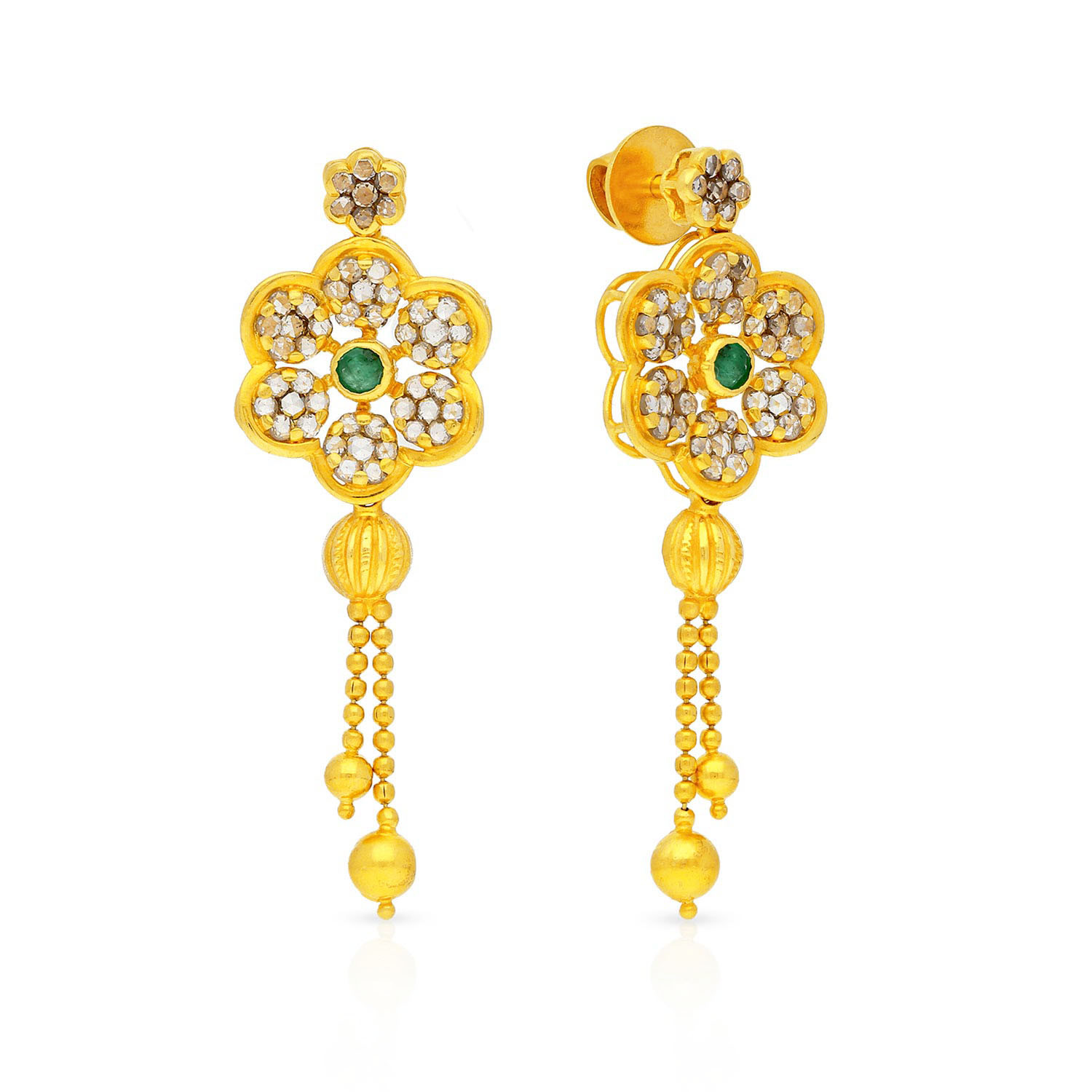 Diamond earrings price malabar gold store