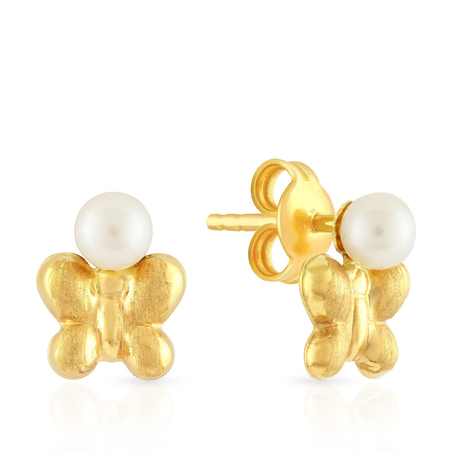 Malabar gold 2025 pearl earrings