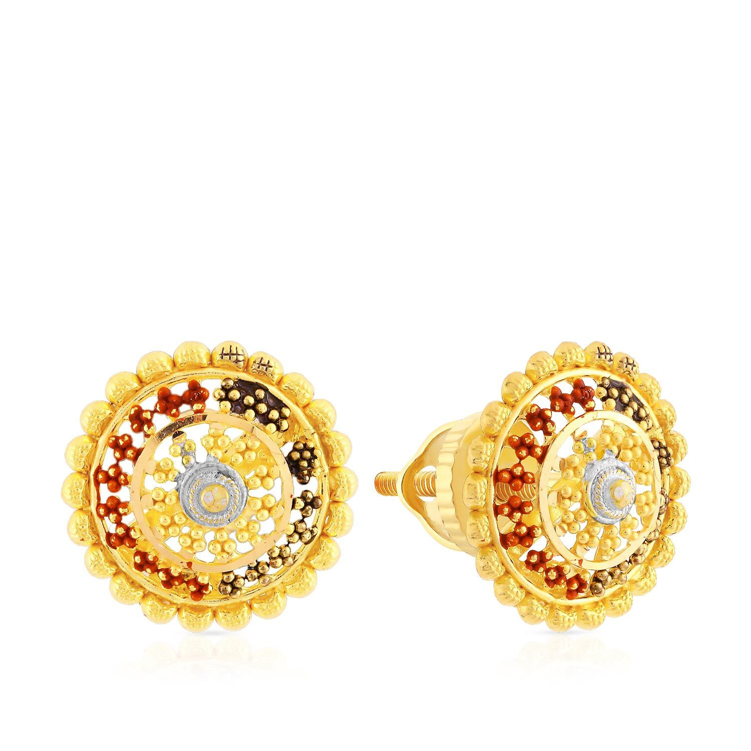gold earrings under 10000 malabar gold