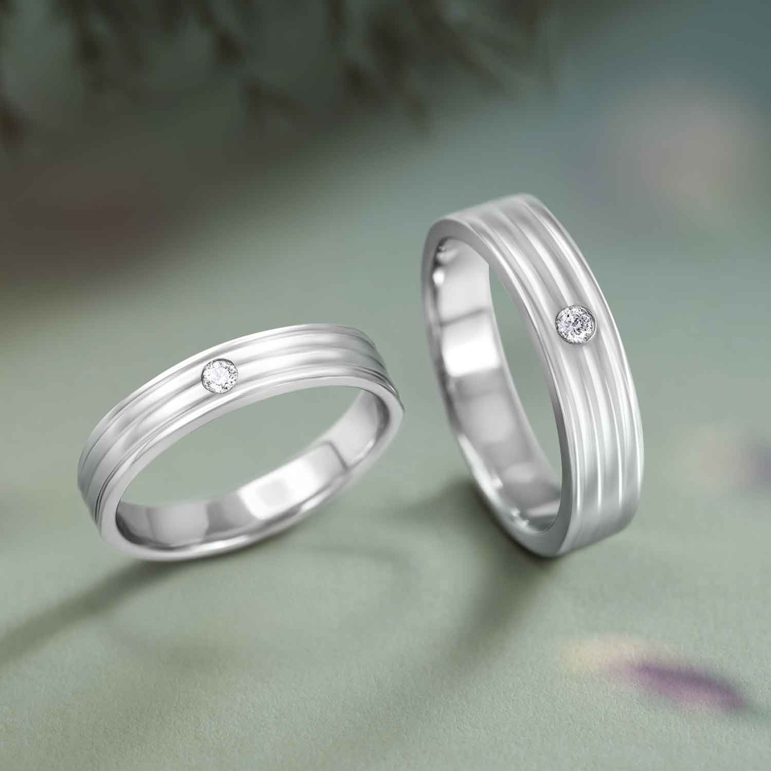 Buy Mine Platinum PT 950 Two Tone Purity Casual Ring for Women Online