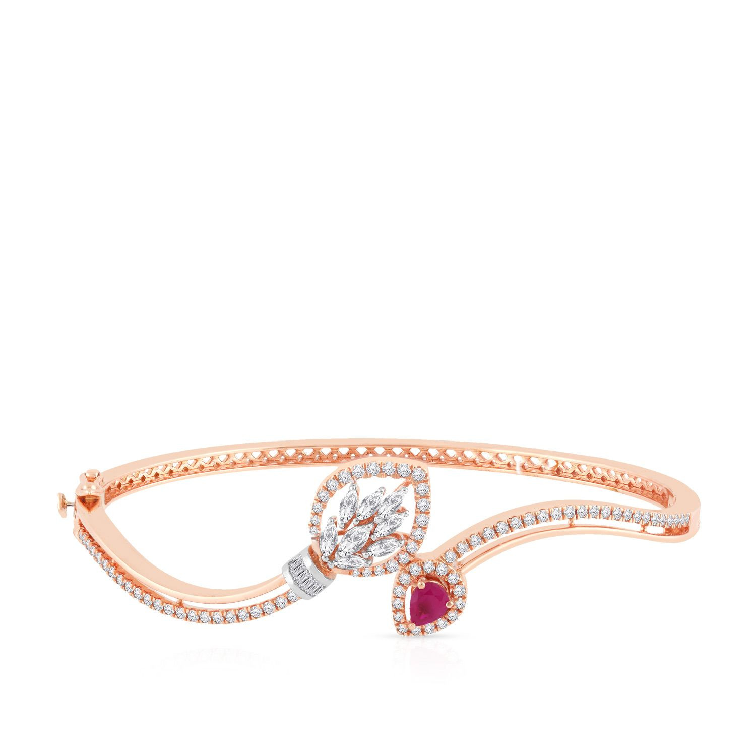 Diamond bangle malabar on sale gold