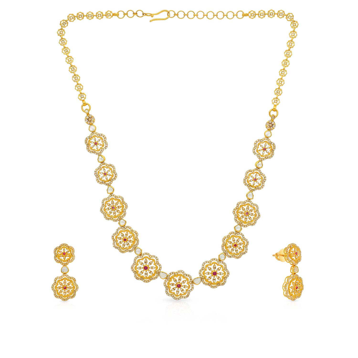 Buy Era Uncut Diamond Necklace Set 